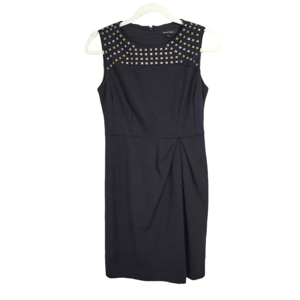 Nanette Lepore Black Studded Sheathe Dress